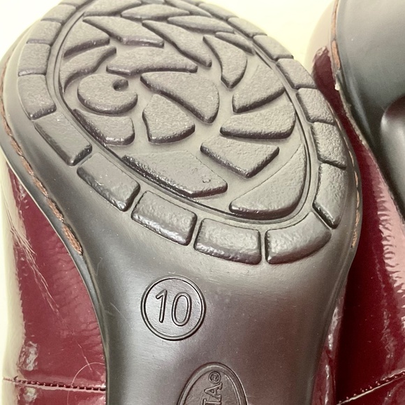 Merona Burgundy Dressy Mary Jane Faux Leather Casual Heeled Comfort Pump size 10 - Picture 10 of 14